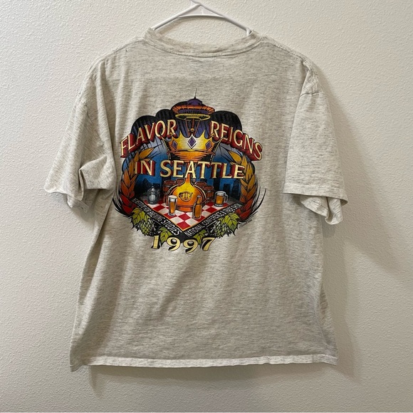 oneita Other - Institute for brewing reigns in the flavor Seattle 97 shirt gray vintage large
